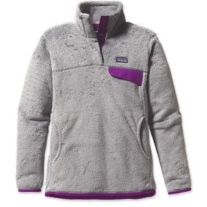 NWOT MEDIUM Patagonia Re-Tool Snap-T Fleece Pullover - Grey and Purple